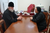 Состоялась рабочая встреча главы митрополии с руководителем филиала фонда «Защитники Отечества» 