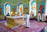 В Великую Субботу митрополит Герман совершил Литургию в Знаменском кафедральном соборе