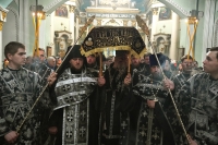 Утреня с чином погребения Господа нашего Иисуса Христа в Знаменском кафедральном соборе 