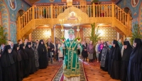 В день Святого Духа митрополит Герман совершил литургию в Свято-Троицком монастыре