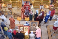 Чудотворной образ Пряжевской иконы Божией Матери прибыл в храм преподобного Серафима Саровского города Курчатова