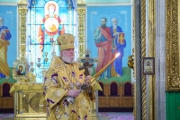 В Неделю сыропустную митрополит Герман совершил литургию в Знаменском соборе