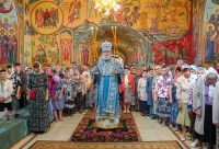 В день отдания Пятидесятницы Митрополит Герман посетил Суджанское благочиние